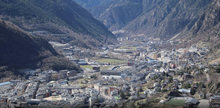 Una vista de la parròquia d'Andorra la Vella.